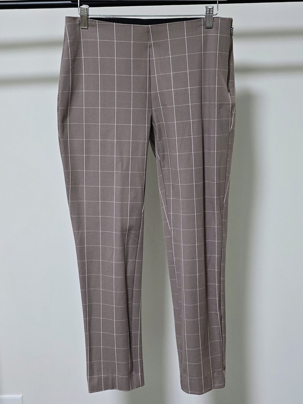 A New Day Women's Taupe Windowpane Dress Pants
